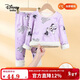 迪士尼寶寶（Disney Baby）童裝兒童保暖內衣男女童加絨套裝中小童冬季加厚睡衣 紫色 130
