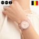 科摩諾(克莫諾)手表女男學(xué)生中性情侶石英表硅膠時(shí)尚青春撞色七夕禮物 KOM-W4303(清新粉)