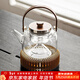 唐豐創(chuàng  )意溫茶爐蠟燭加熱餐廳酒店高端保溫水果花茶暖茶爐圍爐煮茶套裝 大號風(fēng)琴溫茶器+優(yōu)雅提梁壺透明