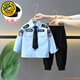 G.duck兒童警官服裝套裝男童警察衣服春秋夏季純棉交警機長(cháng)cos演出服 TZ25407警察服長(cháng)袖+帽子 110 建議100-110cm3-4歲