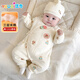 優(yōu)奇嬰兒衣服男女寶寶秋冬連體衣新生兒和尚服加厚棉外出保暖哈衣爬服