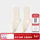 ELLE KIDS童裝 5A抗菌多彩襪高橡筋男童女童襪子（手工對目+抗菌） 米白 均碼