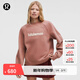 lululemon丨Scuba 女士超寬松款套頭衛衣 *文字徽標 LW3JDBS 赤陶棕/淺象牙白 M /L