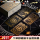 GERTHRON德國新款塔羅牌韋特正版高顏值新手入門(mén)全套luo牌金箔tarot78張 【經(jīng)典韋特-燙黑金花邊】禮盒+桌布+手冊