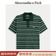 Abercrombie & Fitch【重磅POLO】男裝25夏季美式條紋棉質(zhì)Polo衫短袖T恤 綠色條紋 L (180/108A)