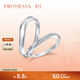 周生生 PROMESSA星宇Pt950鉑金波浪群鑲鉆排鉆對戒鉆石92335R 12圈