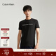 Calvin KleinJeans夏季男女情侶中性休閑年輕多色ck印花修身打底短袖T恤上衣