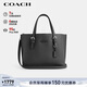 蔻馳（COACH）【品牌直供】女士MOLLIE中號手提斜挎托特包黑色CV966新年禮物