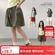 LUSON陳大豬 女童短褲外穿夏2025新款軍綠色工裝褲兒童五分褲薄