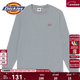 Dickies 經(jīng)典三色logo長(cháng)袖T恤休閑上衣龍年紅色010983 中羽灰 L