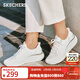 斯凱奇（Skechers）秋季小白鞋女閃穿鞋一腳蹬健步鞋透氣休閑運動(dòng)鞋117617 白色/WHT 37 尺碼偏小半碼，建議選大半碼