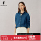 POLOWALK長(cháng)袖襯衫女式2025春季新品時(shí)尚氣質(zhì)通勤寬松百搭上衣外套 牛仔藍 L /165