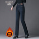 唐謎加絨小直筒牛仔褲女2025秋冬新款中年高腰彈力寬松加厚媽媽長(cháng)褲子 藍色【羊羔絨】 30 /2XL【建議125-135斤】