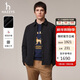 哈吉斯（HAZZYS）男裝 冬款襯衫式翻領(lǐng)絎縫棉服高彈簡(jiǎn)約男士外套ASSZU0CDX12