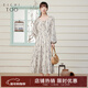 愛(ài)居兔春季新款溫柔時(shí)尚優(yōu)雅浪漫長(cháng)袖連衣裙EQLCJ1P005A 米白花紋05 L 165/88A