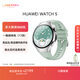 HUAWEI WATCH 5 42mm 基礎款 不銹鋼表殼 極光綠 氟橡膠表帶首創(chuàng  )X-TAP智感窗eSIM通信華為智能手表watch5