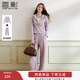 香影運動(dòng)休閑紫色套裝女2026春季新款超好看連帽衛衣長(cháng)褲子兩件套 灰紫 L