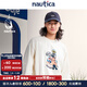 nautica white sail【聯(lián)名款】白帆×爆尼膏 日系無(wú)性別潮流經(jīng)典寬松長(cháng)袖T恤BGTW5401 暖白1CH M