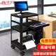 鑫華昇P97-A電腦設備儀器推車(chē) 車(chē)間運維檢測車(chē) 打印機機房移動(dòng)架工作臺 P97-A三層帶抽屜黑色款