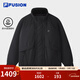 FILA FUSION斐樂(lè )潮牌棉服男2026春新款時(shí)尚休閑寬松保暖夾克外套 正黑色-BK L 175/96A/L