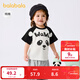 巴拉巴拉嬰兒t恤寶寶上衣女童衣服男童短袖2025新款夏裝甜美可愛(ài) 黑色90001 110