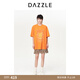 DAZZLE地素多巴胺短袖T恤春夏裝肌理感刺繡寬松上衣女 橙色 M