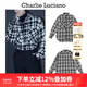 Charlie Luciano【肖戰同款】明星潮牌情侶男女情侶襯衫編織寬松休閑小香風(fēng)外套 黑白色 S