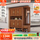 小木窩 胡桃木間廳柜玄關(guān)柜鞋柜門(mén)口入戶(hù)帶鏡子一體實(shí)木柜新中式客廳柜 兩門(mén)間廳柜 規格
