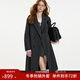 范思藍恩鉆石立裁系列小個(gè)子雙面呢大衣女秋冬復古羊駝毛外套14216 高級灰 XS