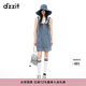 DZZIT地素牛仔連衣裙夏季背帶可愛(ài)小眾短裙女 藍色 XS