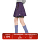 NOTHOMME戶(hù)外C6防潑水抽繩短褲純色A字短裙寬松假兩件褲裙女 黛紫色 M （WM）