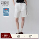 Teenie Weenie小熊女裝簡(jiǎn)約時(shí)尚夏季萊卡彈力短褲黑色輕薄休閑中褲 白色 XS (155)