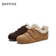 DAPHNE達芙妮德訓鞋女學(xué)生板鞋冬季加絨2026新款百搭淑女輕便舒適 駝色 37 (235mm) 標準碼
