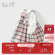 戴維貝拉兒童棉連衣裙女童格子裙女寶寶洋氣學(xué)院風(fēng)裙子