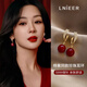 Lnieer紅色珍珠耳環(huán)女2025新款爆款高級感輕奢氣質(zhì)耳釘耳墜秋冬新年耳飾 紅色珍珠耳釘【S999銀針】