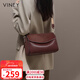 viney牛皮包包女包品牌斜挎枕頭包輕奢單肩包生日新年禮物送女生女友