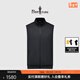 比音勒芬【輕量親膚】春秋季男士上衣休閑百搭凈色立領(lǐng)背心內搭馬甲 07黑 3XL