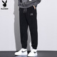 花花公子（PLAYBOY）褲子男士休閑褲男秋冬季運動(dòng)衛褲寬松束腳燈芯絨保暖長(cháng)褲