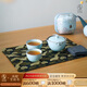 萬(wàn)仟堂陶瓷茶具快客杯便攜旅行包一壺二杯旅行茶具套裝 稱(chēng)心如意 粉青釉