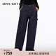 MISS SIXTY冬款牛仔褲復古顯瘦百搭女低腰寬松藍水洗工裝風(fēng)闊腿褲 深藍 M (27-28碼)