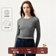 LACOSTE法國鱷魚(yú)女裝25秋冬純色圓領(lǐng)修身正肩T恤打底衫|TF1692 050/深灰色 M 38