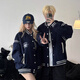 情侶裝美式學(xué)院風(fēng)撞色棒球服2026新款設計感潮牌寬松休閑夾克外套  男女同款 藏青色棒球服外套 (單件) L