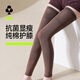 有棵樹(shù)2雙100%純棉護膝襪子女加長(cháng)秋冬季保暖長(cháng)筒抑菌內搭襪套高筒腿套