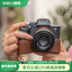攝侶 索尼a7c2a7m5保護套zve10二代相機包底座a7m4皮殼zv1m2f相機套a6700a7c保護殼a7r5真皮套配件a7cr A7M5/A7M4咖啡色真皮保護套