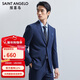 報喜鳥(niǎo)（SAINT ANGELO）商務(wù)男士西服(單上衣)平駁領(lǐng)西裝KEBB241032U藍色50A