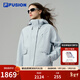 FILA FUSION斐樂(lè )潮牌羽絨服兩件套女冬新款時(shí)尚休閑保暖外套 晨灰藍-LB M 165/84A/M