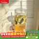 唯銘諾（WEIMINGNUO）玻璃杯大容量帶蓋吸管咖啡杯玻璃果汁杯辦公室喝水杯子飲料杯茶杯