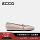 愛(ài)步（ECCO）女鞋平底鞋 輕奢淺口單鞋芭蕾舞鞋瑪麗珍鞋 舞悅234303 HL 灰粉色23430301386 37