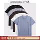 Abercrombie & Fitch【重磅短T】小麋鹿圖案5件組合套裝短袖T恤25夏季男裝124-5045 灰色多色 M (180/100A)