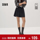 森馬（Semir）商場(chǎng)同款|半身裙女冬季毛呢格紋A字裙含羊毛2025短裙101725120001